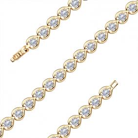 Золотой браслет Александра бр132-62ск с Swarovski бр132-62ск фото