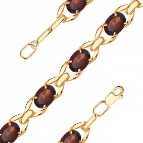 Золотой браслет Александра бр173-2ск с гранатом бр173-2ск фото