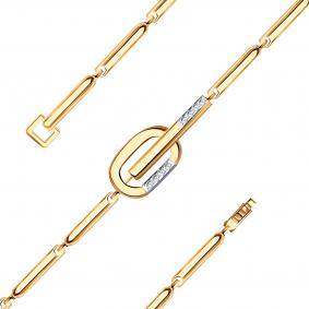 Золотой браслет Александра бр275ск с фианитом бр275ск фото