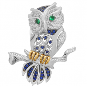 Золотая брошь Александра бш100-20сбк с фианитом бш100-20сбк фото