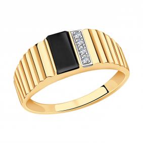 Золотое кольцо Александра к359-20ск с фианитом к359-20ск фото