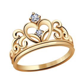 Золотое кольцо Александра к765ск с фианитом к765ск фото