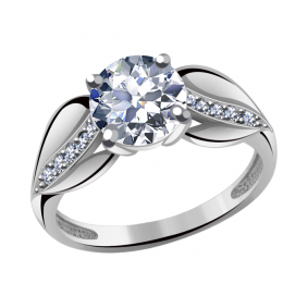Кольцо из белого золота Александра к778-62сб с Swarovski к778-62сб фото