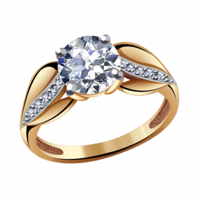 Золотое кольцо Александра к778-62ск с Swarovski к778-62ск фото