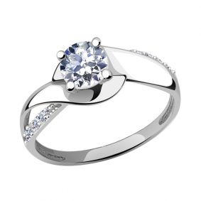 Кольцо из белого золота Александра к781-62сб с Swarovski к781-62сб фото