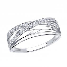 Кольцо из белого золота Александра к801сб с фианитом к801сб фото