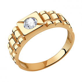 Золотое кольцо Александра к809-62ск с Swarovski к809-62ск фото