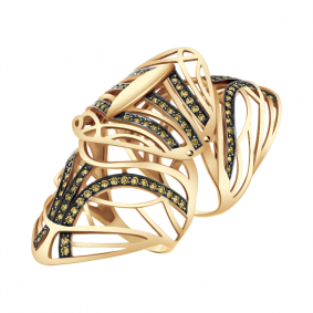 Золотое кольцо Александра к825-20ск с фианитом к825-20ск фото