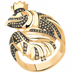 Золотое кольцо Александра к874-20ск-ш с фианитом к874-20ск-ш фото