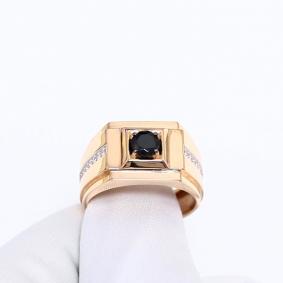 Золотое кольцо Александра к948-20ск-ч с фианитом к948-20ск-ч фото