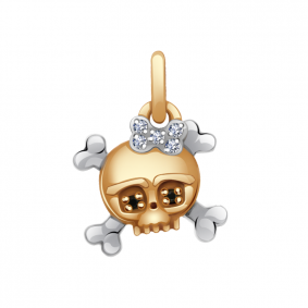 Золотая подвеска Александра Кл1626бсбк-бч с фианитом Кл1626бсбк-бч фото