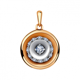 Золотая подвеска Александра кл1653бсбк с фианитом кл1653бсбк фото