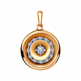 Золотая подвеска Александра кл1653бск с фианитом кл1653бск фото