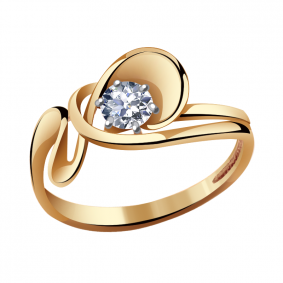 Золотое кольцо Александра кл1669-62ск с Swarovski кл1669-62ск фото