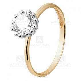 Золотое кольцо Александра кл1742-62сбк с Swarovski кл1742-62сбк фото