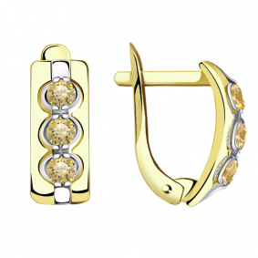 Золотые серьги Александра кл1743а-81сл с Swarovski кл1743а-81сл фото