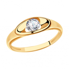 Золотое кольцо Александра кл1744-62ск с Swarovski кл1744-62ск фото