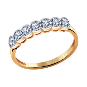 Золотое кольцо Александра кл1748-62ск с Swarovski кл1748-62ск фото
