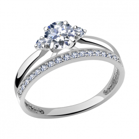 Кольцо из белого золота Александра кл1752-62сб с Swarovski кл1752-62сб фото