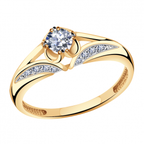 Золотое кольцо Александра кл1756-62ск с Swarovski кл1756-62ск фото