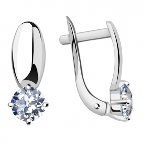 Серьги из белого золота Александра кл1778а-62сб с Swarovski кл1778а-62сб фото