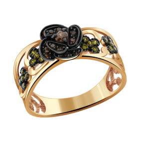 Золотое кольцо Александра кл1817-20ск-зкр с фианитом кл1817-20ск-зкр фото