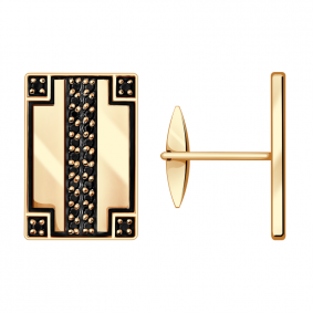 Золотые запонки Александра кл1836в-20ск с фианитом кл1836в-20ск фото