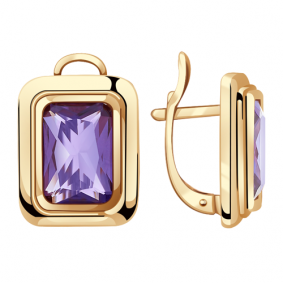 Золотые серьги Александра кл1887а-9с с александритом кл1887а-9с фото