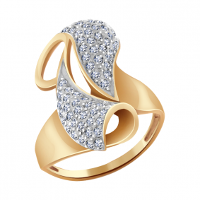 Золотое кольцо Александра кл1923ск с фианитом кл1923ск фото