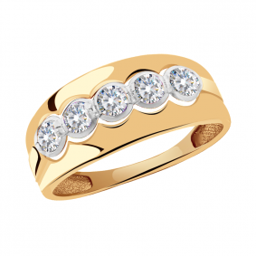 Золотое кольцо Александра кл1968-62ск с Swarovski кл1968-62ск фото