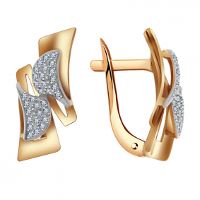 Золотые серьги Александра кл2007аск с фианитом кл2007аск фото