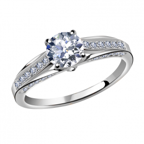 Кольцо из белого золота Александра кл2086-62сб с Swarovski кл2086-62сб фото