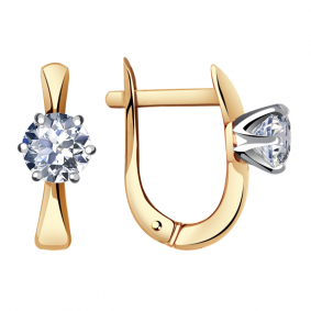 Золотые серьги Александра кл2098а-62ск с Swarovski кл2098а-62ск фото