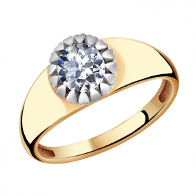 Золотое кольцо Александра кл2099-62сбк с Swarovski кл2099-62сбк фото