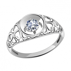 Кольцо из белого золота Александра кл2100-62сб с Swarovski кл2100-62сб фото