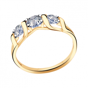 Золотое кольцо Александра кл2137-62ск с Swarovski кл2137-62ск фото
