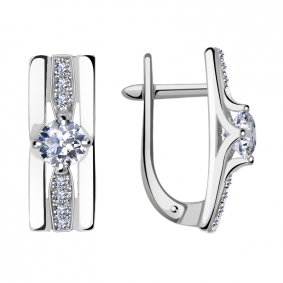 Серьги из белого золота Александра кл2178а-62сб с Swarovski кл2178а-62сб фото
