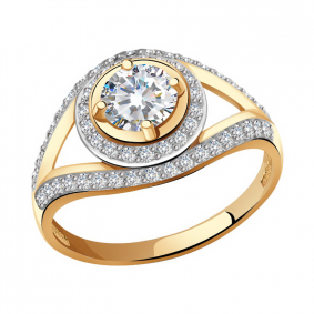 Золотое кольцо Александра кл2194-62ск с Swarovski кл2194-62ск фото