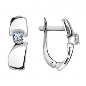 Серьги из белого золота Александра кл2218а-62сб с Swarovski кл2218а-62сб фото