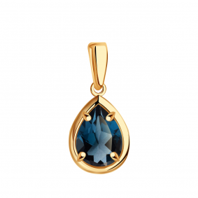 Золотая подвеска Александра кл2238б-28ск с Лондон топазом кл2238б-28ск фото