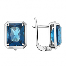 Серьги из белого золота Александра кл2265асб с александритом кл2265асб фото