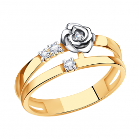 Золотое кольцо Александра кл2271сбк с фианитом кл2271сбк фото