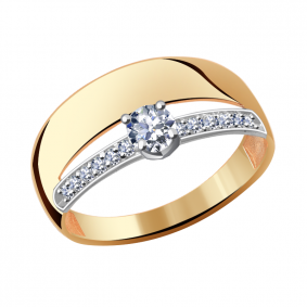 Золотое кольцо Александра кл2281-62ск с Swarovski кл2281-62ск фото