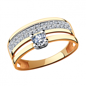 Золотое кольцо Александра кл2288-62ск с Swarovski кл2288-62ск фото