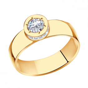 Золотое кольцо Александра кл2294-62ск с Swarovski кл2294-62ск фото