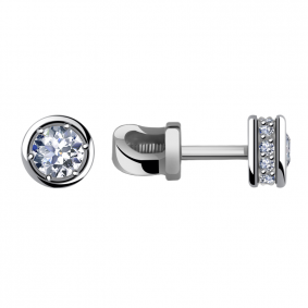 Серьги из белого золота Александра кл2294а-62сб с Swarovski кл2294а-62сб фото