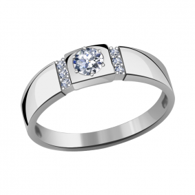 Кольцо из белого золота Александра кл2296-62сб с Swarovski кл2296-62сб фото