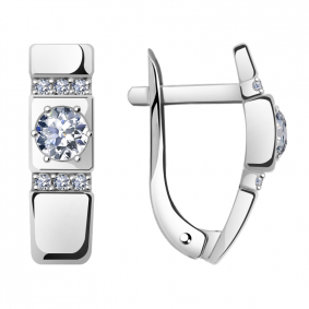 Серьги из белого золота Александра кл2296а-62сб с Swarovski кл2296а-62сб фото