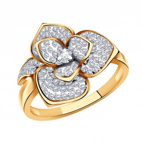 Золотое кольцо Александра кл2298ск с фианитом кл2298ск фото