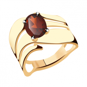 Золотое кольцо Александра кл2303-2ск-1 с гранатом кл2303-2ск-1 фото